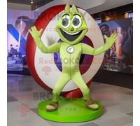 Personnage De Costume De Mascotte Redbrokoly D'acrobate D'olive Habillé D'un Legging Et D'anneaux Multicolore