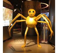 Personnage De Costume De Mascotte Redbrokoly D'araignée D'or Habillé D'une Robe Trapèze Et De Boutons De Manchette Multicolore