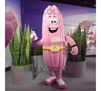 Personnage De Costume De Mascotte Redbrokoly D'asperge Rose Habillé D'un Rashguard Et D'anneaux Multicolore