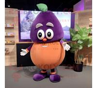 Personnage De Costume De Mascotte Redbrokoly D'aubergine De Pêche Habillé D'une Barboteuse Et De Mitaines Multicolore