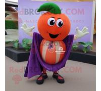 Personnage De Costume De Mascotte Redbrokoly D'aubergine De Pêche Vêtu D'un T-Shirt Polo Et D'épingles À Châle Multicolore