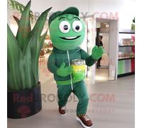 Personnage De Costume De Mascotte Redbrokoly De Bougie Parfumée Vert Forêt Habillé D'un Jogging Et De Cravates Multicolore