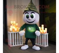 Personnage De Costume De Mascotte Redbrokoly De Bougie Parfumée Vert Forêt Habillé D'un Jogging Et De Cravates Multicolore