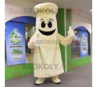 Personnage De Costume De Mascotte Redbrokoly De Céleri Crème Habillé D'un Jean Flare Et De Bonnets Multicolore
