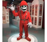 Personnage De Costume De Mascotte Redbrokoly De Cimetière Rouge Habillé D'un Pantacourt Et De Coussinets Pour Les Pieds Multicolore