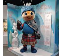 Personnage De Costume De Mascotte Redbrokoly De Cornemuse Habillé Avec Un Maillot De Bain Et Des Mitaines Multicolore