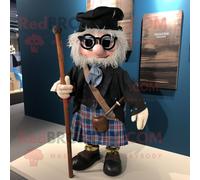 Personnage De Costume De Mascotte Redbrokoly De Cornemuse Habillé Avec Une Chemise Et Des Lunettes De Soleil Multicolore