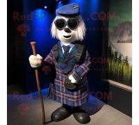 Personnage De Costume De Mascotte Redbrokoly De Cornemuse Habillé Avec Une Chemise Et Des Lunettes De Soleil Multicolore