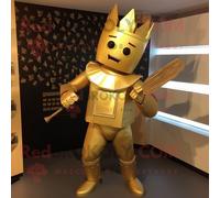 Personnage De Costume De Mascotte Redbrokoly De Lanceur De Couteaux D'or Habillé D'une Combinaison Et De Sacs D'embrayage Multicolore