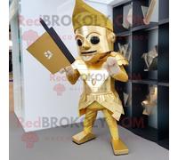 Personnage De Costume De Mascotte Redbrokoly De Lanceur De Couteaux D'or Habillé D'une Combinaison Et De Sacs D'embrayage Multicolore