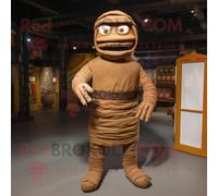 Personnage De Costume De Mascotte Redbrokoly De Momie De Rouille Habillé D'une Salopette Et De Coussinets De Pied Multicolore