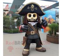 Personnage De Costume De Mascotte Redbrokoly De Pirate Habillé D'une Robe Fourreau Et De Colliers Multicolore