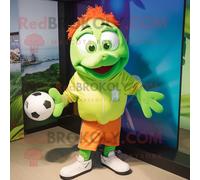 Personnage De Costume De Mascotte Redbrokoly De Poisson Clown Vert Citron Habillé D'un Jogging Et De Porte-Clés Multicolore
