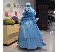 Personnage De Costume De Mascotte Redbrokoly De Pomme De Terre Bleue Habillé D'une Robe De Soirée Et De Gants Multicolore