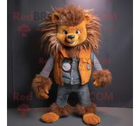 Personnage De Costume De Mascotte Redbrokoly De Porc-Épic De Rouille Habillé D'un Jean Bootcut Et De Porte-Clés Multicolore