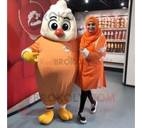 Personnage De Costume De Mascotte Redbrokoly De Poulet Au Beurre Habillé D'un Jogging Et D'anneaux Multicolore