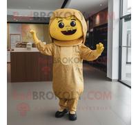 Personnage De Costume De Mascotte Redbrokoly De Riz Frit Doré Habillé D'un T-Shirt À Manches Longues Et De Mitaines Multicolore