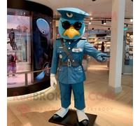 Personnage De Costume De Mascotte Redbrokoly De Soldat Bleu Sarcelle Habillé D'une Mini Robe Et De Boucles D'oreilles Multicolore