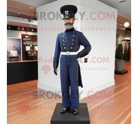 Personnage De Costume De Mascotte Redbrokoly De Soldat De La Guerre Civile De La Marine Vêtu D'une Robe De Soirée Et D'épingles À Cravate Multicolore