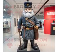 Personnage De Costume De Mascotte Redbrokoly De Soldat De La Guerre Civile Habillé D'une Jupe Portefeuille Et De Casquettes Multicolore