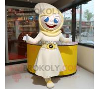 Personnage De Costume De Mascotte Redbrokoly De Super-Héros Crème Habillé D'une Jupe Trapèze Et De Bérets Multicolore