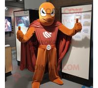 Personnage De Costume De Mascotte Redbrokoly De Super-Héros De Rouille Habillé D'un T-Shirt À Col En V Et De Châles Multicolore