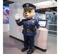 Personnage De Costume De Mascotte Redbrokoly D'officier De Police De La Marine Habillé D'un Body Et De Porte-Clés Multicolore