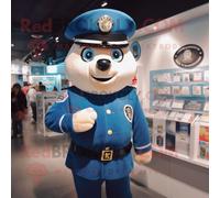 Personnage De Costume De Mascotte Redbrokoly D'officier De Police De La Marine Habillé D'un Body Et De Porte-Clés Multicolore