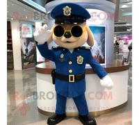Personnage De Costume De Mascotte Redbrokoly D'officier De Police De La Marine Habillé D'un Body Et De Porte-Clés Multicolore