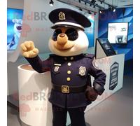 Personnage De Costume De Mascotte Redbrokoly D'officier De Police De La Marine Habillé D'un Body Et De Porte-Clés Multicolore
