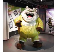 Personnage De Costume De Mascotte Redbrokoly D'ogre Crème Habillé D'un Coupe-Vent Et De Wraps Multicolore