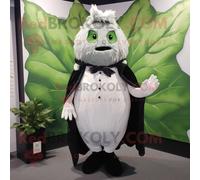 Personnage De Costume De Mascotte Redbrokoly Feuille De Chou Argenté Habillé D'un Smoking Et De Mitaines Multicolore