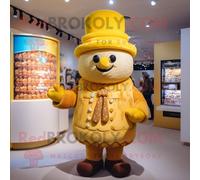 Personnage De Costume De Mascotte Redbrokoly Gold Candy Box Habillé D'un Manteau Et De Bonnets Multicolore