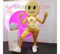 Personnage De Costume De Mascotte Redbrokoly Gold Candy Box Habillé D'un Pantalon De Yoga Et De Portefeuilles Multicolore
