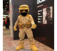 Personnage De Costume De Mascotte Redbrokoly Gold Para Commando Habillé D'une Jupe-Culotte Et De Cravates Multicolore