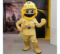 Personnage De Costume De Mascotte Redbrokoly Gold Para Commando Habillé D'une Jupe-Culotte Et De Cravates Multicolore