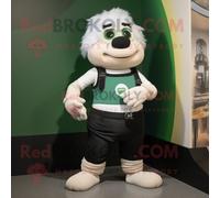 Personnage De Costume De Mascotte Redbrokoly Guinness Habillé Avec Un Débardeur Et Des Montres Bracelet Multicolore