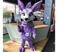 Personnage De Costume De Mascotte Redbrokoly Lavender Dingo Habillé D'une Barboteuse Et De Porte-Clés Multicolore