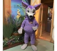 Personnage De Costume De Mascotte Redbrokoly Lavender Dingo Habillé D'une Barboteuse Et De Porte-Clés Multicolore