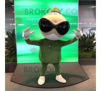 Personnage De Costume De Mascotte Redbrokoly Olive Swan Habillé D'un Body Et De Lunettes De Soleil Multicolore
