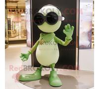 Personnage De Costume De Mascotte Redbrokoly Olive Swan Habillé D'un Body Et De Lunettes De Soleil Multicolore