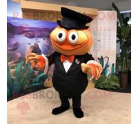 Personnage De Costume De Mascotte Redbrokoly Peach Hermit Crab Habillé D'un Smoking Et De Cummerbunds Multicolore