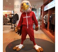 Personnage De Costume De Mascotte Redbrokoly Red Haast S Eagle Habillé Avec Un Jogging Et Des Bracelets De Cheville Multicolore
