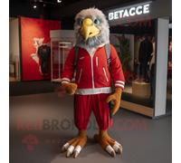 Personnage De Costume De Mascotte Redbrokoly Red Haast S Eagle Habillé Avec Un Jogging Et Des Lacets De Chaussures Multicolore