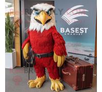 Personnage De Costume De Mascotte Redbrokoly Red Haast S Eagle Habillé D'un Chemisier Et De Porte-Documents Multicolore
