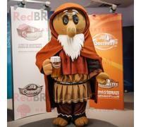 Personnage De Costume De Mascotte Redbrokoly Rust Guinness Habillé D'un Short Et De Châles Multicolore