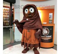 Personnage De Costume De Mascotte Redbrokoly Rust Guinness Habillé D'un Short Et De Châles Multicolore