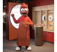 Personnage De Costume De Mascotte Redbrokoly Rust Juggle Habillé D'une Robe Fourreau Et De Cummerbunds Multicolore