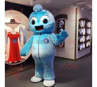 Personnage De Costume De Mascotte Redbrokoly Sky Blue Ice Habillé D'une Combinaison Et De Porte-Monnaie Multicolore