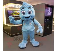 Personnage De Costume De Mascotte Redbrokoly Sky Blue Special Air Service Habillé D'un Short De Course Et De Gants Multicolore